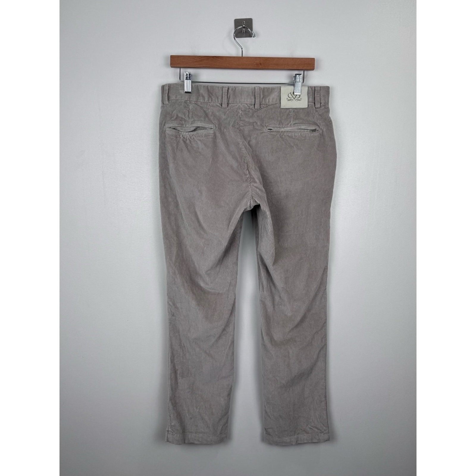Pini Parma Mens Gray Corduroy Trouser Pant Sirmione Made In Italy 33" — image 2 of 7